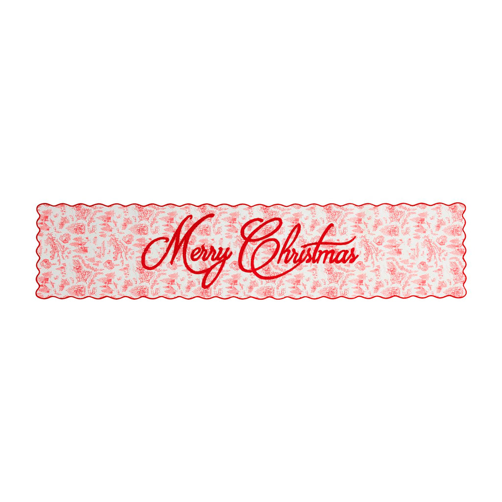 Christmas Toile Table Runner