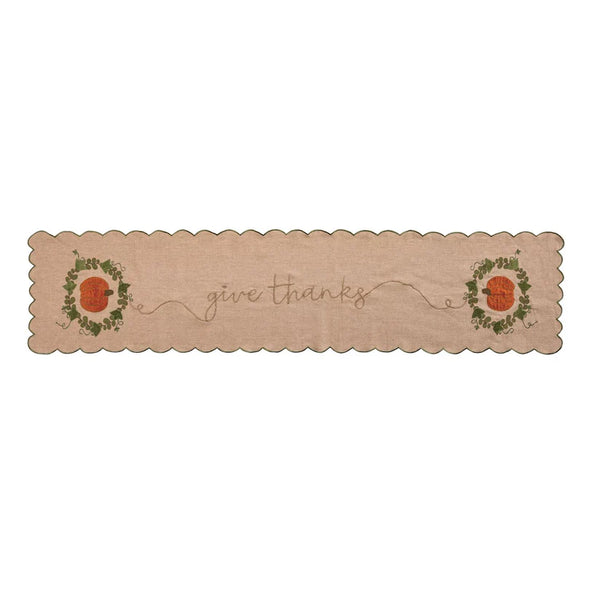 Give Thanks Pumpkin Table Runner
