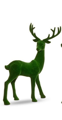 13" GREEN FLOCKED DEER