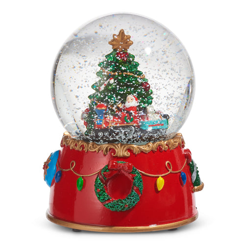 5.75" MUSICAL TREE WITH TRAIN WATER GLOBE