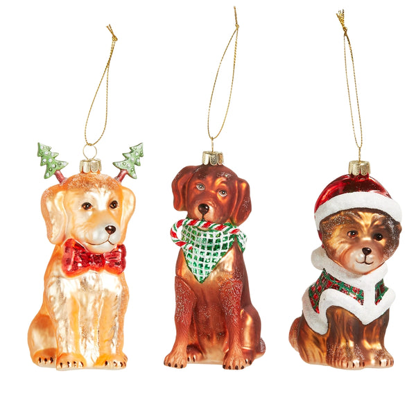 5.5" Christmas Pup Ornament (Assorted Styles)