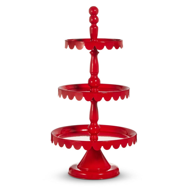 23" Red Tiered Stand