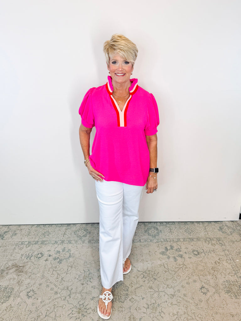 Kelsey High Rise Ankle Flare - Optic White