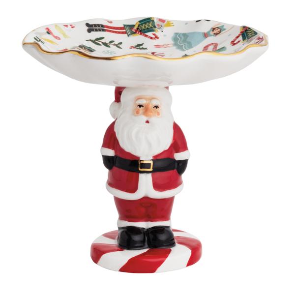 Santa Candy Pedestal Dish
