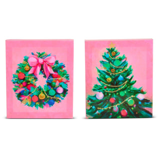 Pink Christmas Wall Art