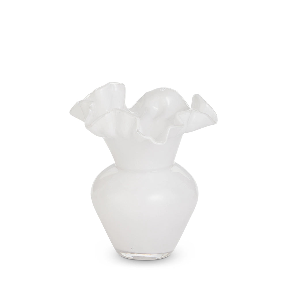 White Ruffle Vase