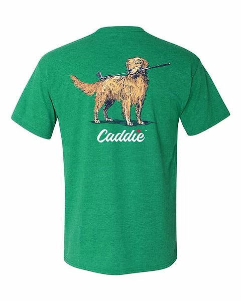 Caddie Club Retriever Graphic Tee in Green