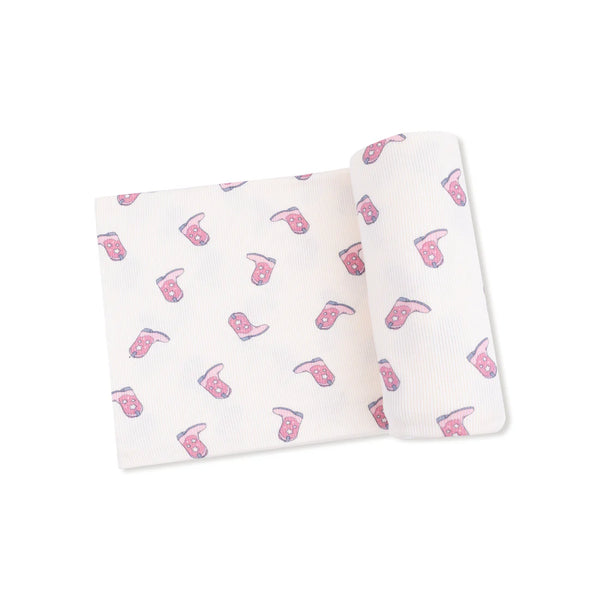 Petite Cowgirl Boots Swaddle Blanket