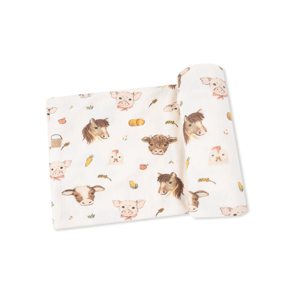 Vintage Baby Farm Swaddle Blanket