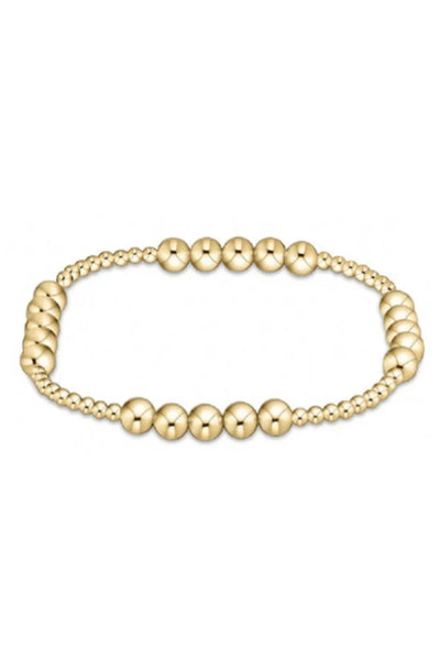 Classic Blissful Pattern 2.5 mm Bead Bracelet 5mm Gold