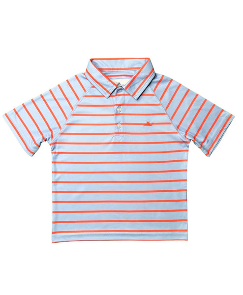 Polo in Serenity/Camellia Stripe