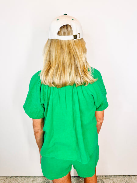 Green Flowy Top