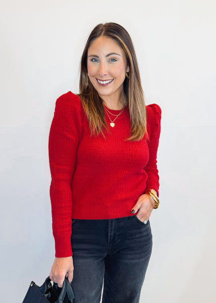 Ella Knitted Sweater - Red