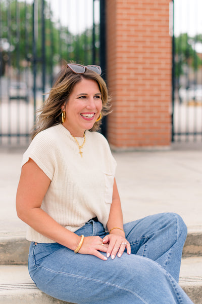 Christie Sweater Top in Oatmeal