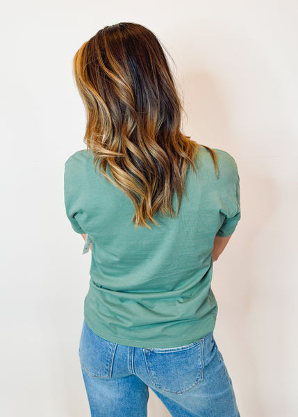 Spicy Marg Boyfriend Tee - Hunter Green