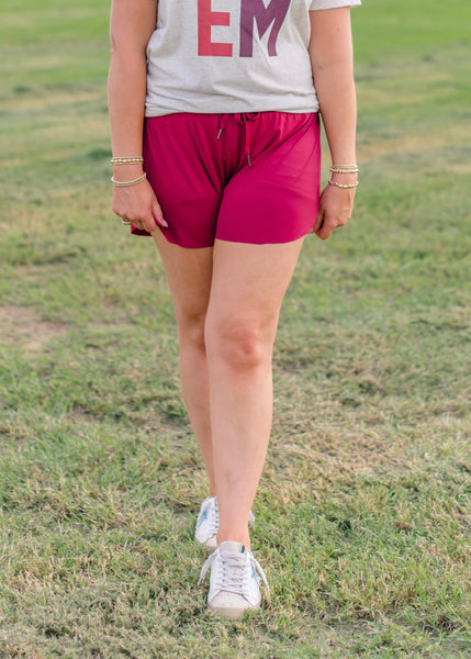 Maroon Adult Butterfly Shorts