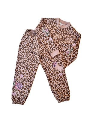 Leopard Print Sweat Set