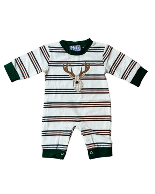 Deer Applique Boys Romper