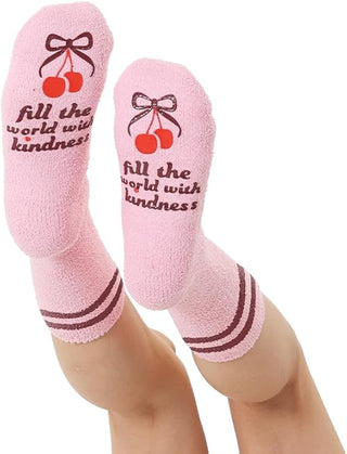 Fill the World With Kindness Fuzzy Socks