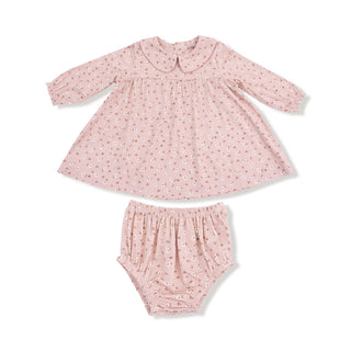 Carrie Floral Pink Bamboo Dress & Diaper Cover