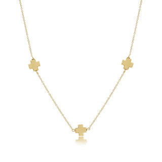 15" Choker Simplicity Chain Gold Sig. Cross
