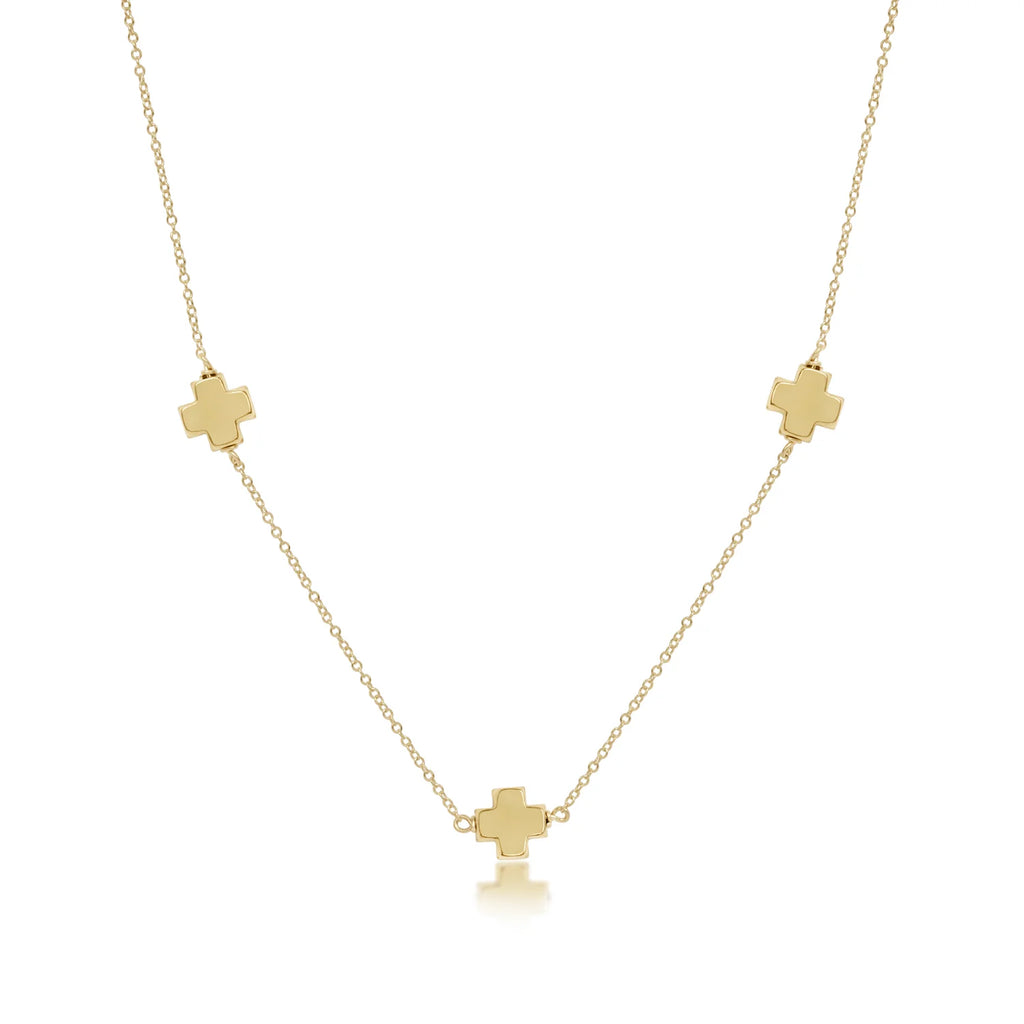 15" Choker Simplicity Chain Gold Sig. Cross