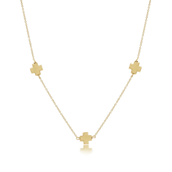 15" Choker Simplicity Chain Gold Sig. Cross