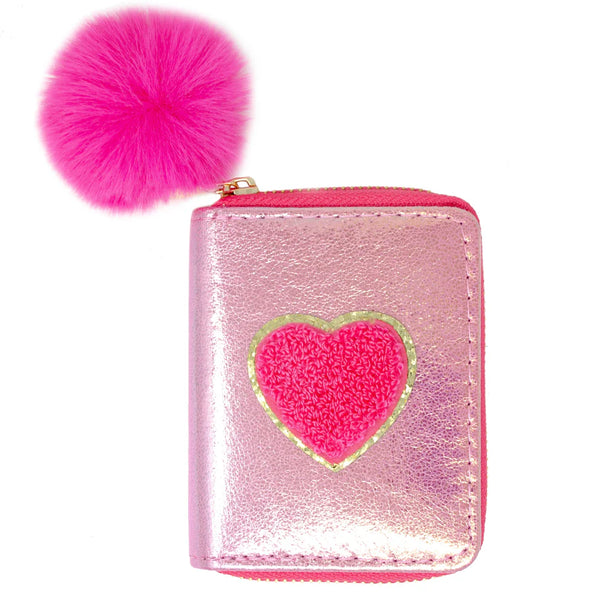 Zomi Wallet Shiny Heart Patch Wallet