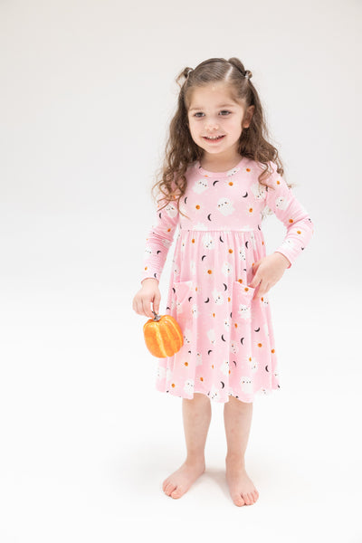 Spooky Ghost Twirly L/S Dress