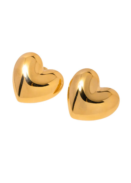 Puffy Heart Studs