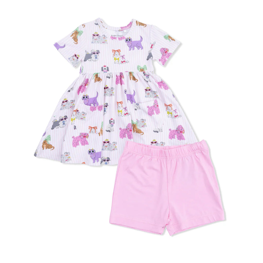 Fancy Dogs Twirly Dress with Shorts