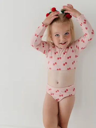 Cherries Crop 2-Piece Swimsuit