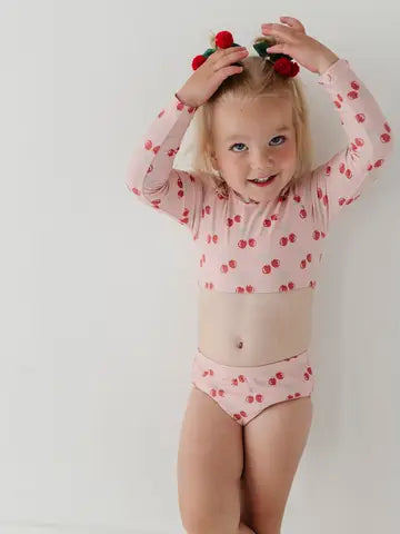 Cherries Crop 2-Piece Swimsuit