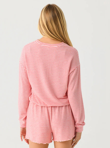 Bisous Stripe Heart Top