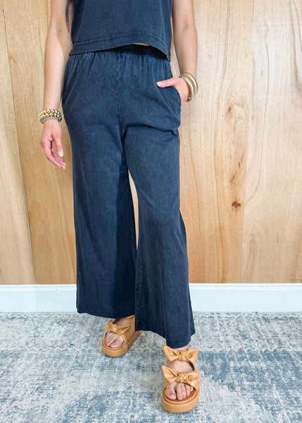Scout Jersey Flare Pants in Black