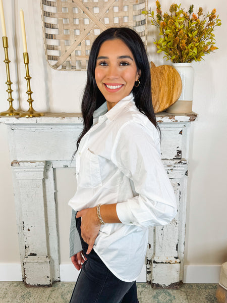 Kendra Button Down in White