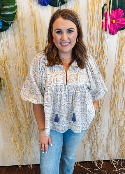 Maze Block Top - Lavender