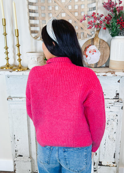 Fushia Knitted Sweater