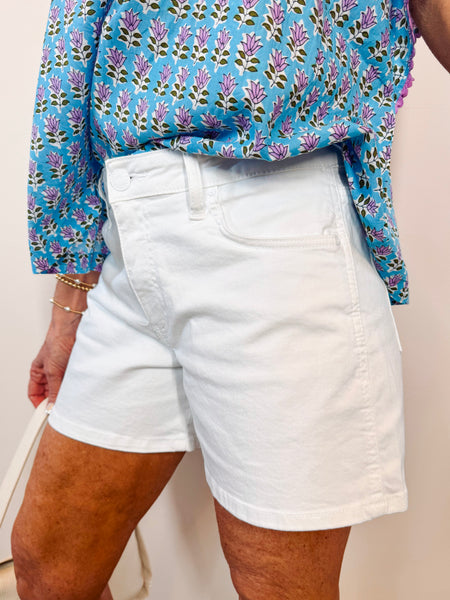 Jane High Rise White Short