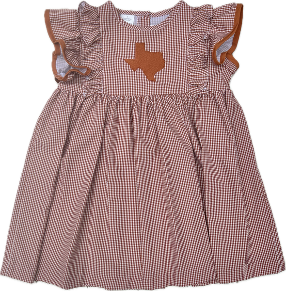 Ruffle Dress Texas Embroidered