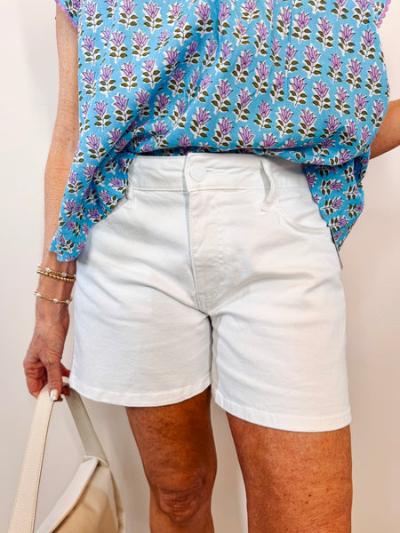 Jane High Rise White Short