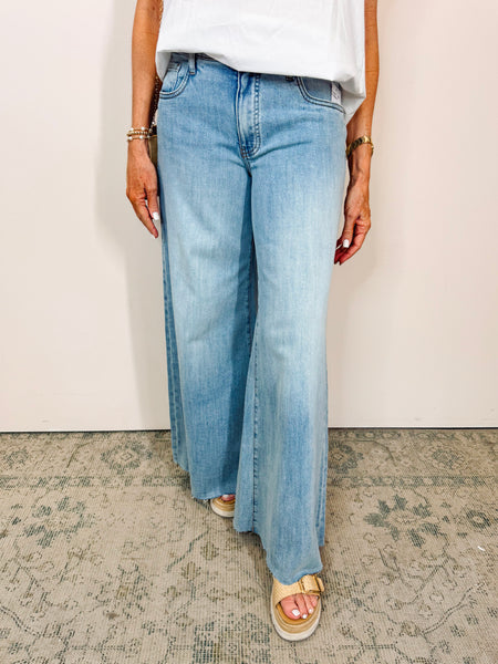 Blake High Rise Super Wide Leg-raw Hem