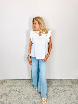 Blake High Rise Super Wide Leg-raw Hem