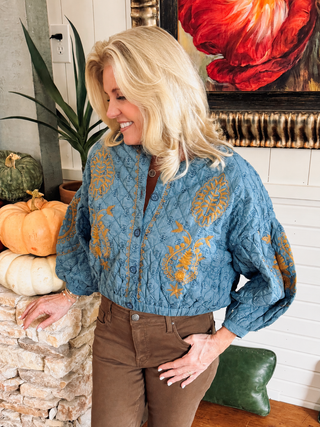 Embroidered Quilted Jacket