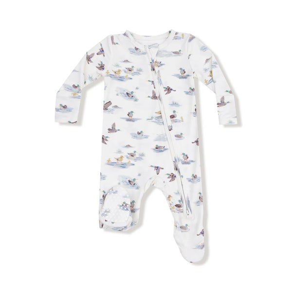 Migrating Mallards 2 Way Zipper Footie Sleeper