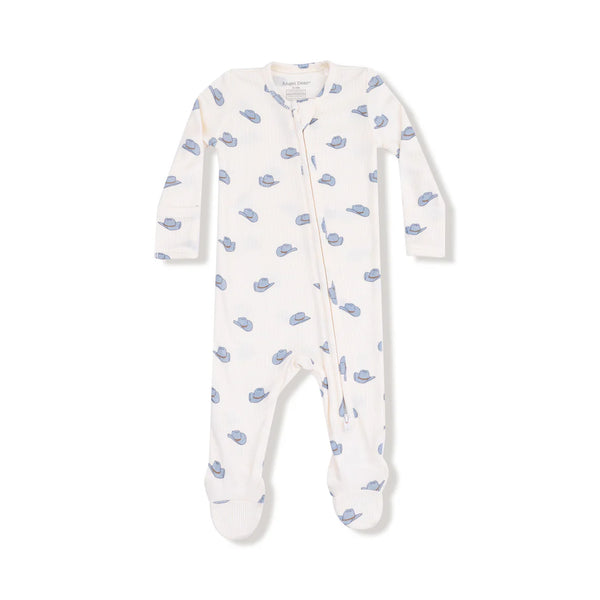 Petite Cowboy Hats 2 Way Zipper Footie Sleeper
