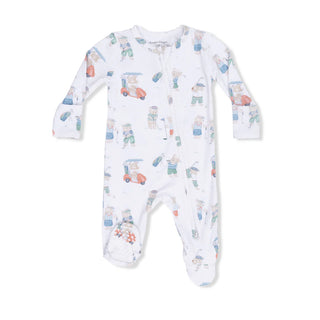 Golfing Teddy Bears 2 Way Zipper Footie