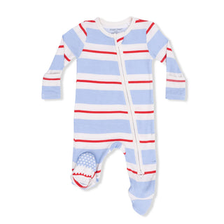 Preppy Rugby 2 Way Zipper Footie