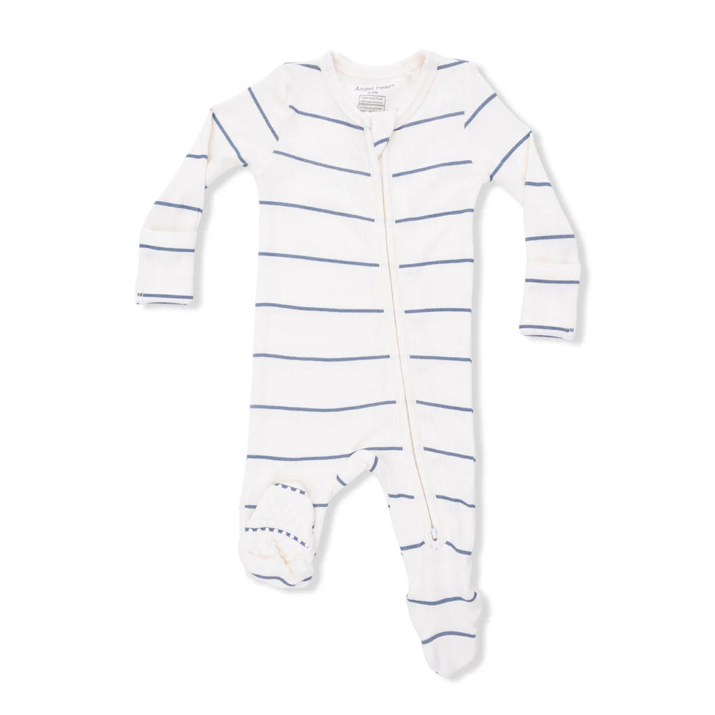 Vintage Stripe 2 Way Zipper Footie