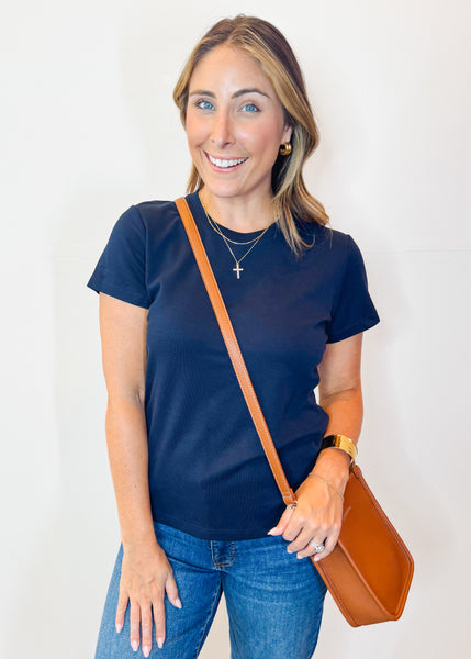 Remington Scoop Neck Top in Navy
